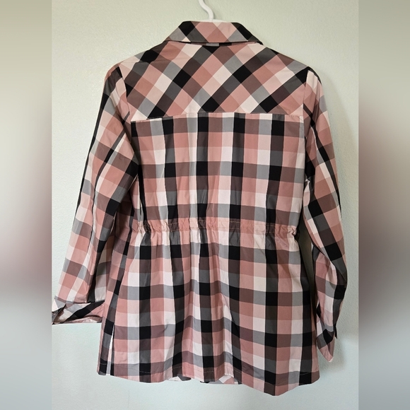 Simple Life Pink Plaid Raincoat Size Medium - Picture 2 of 7